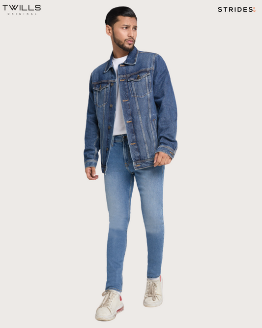 Classic Trucker Denim Jacket - Mid Blue