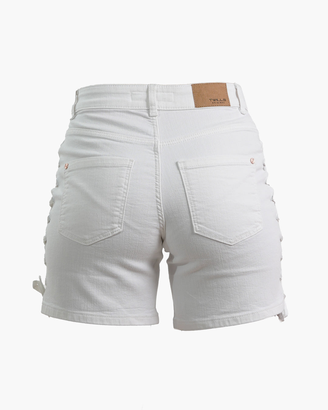 Orky White Denim Shorts