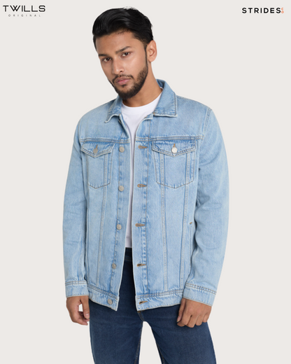 Classic Trucker Denim Jacket - Light Blue