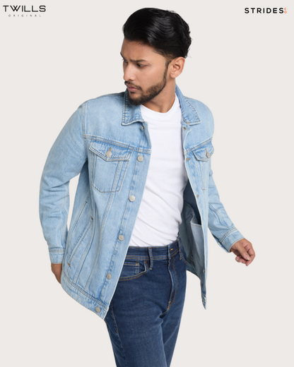 Classic Trucker Denim Jacket - Light Blue