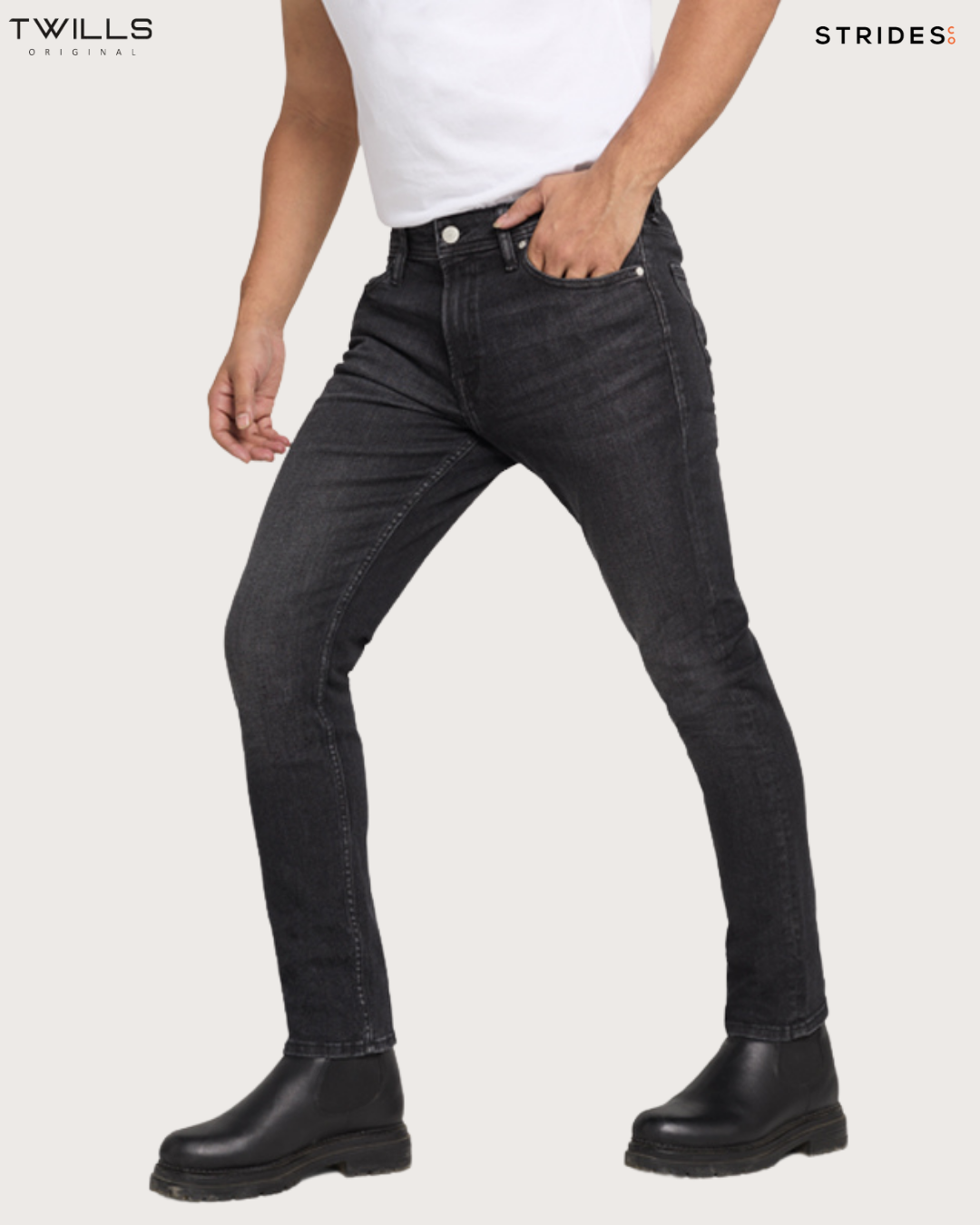 Dapper Flex Black Jeans