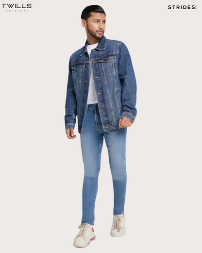 Classic Trucker Denim Jacket - Mid Blue