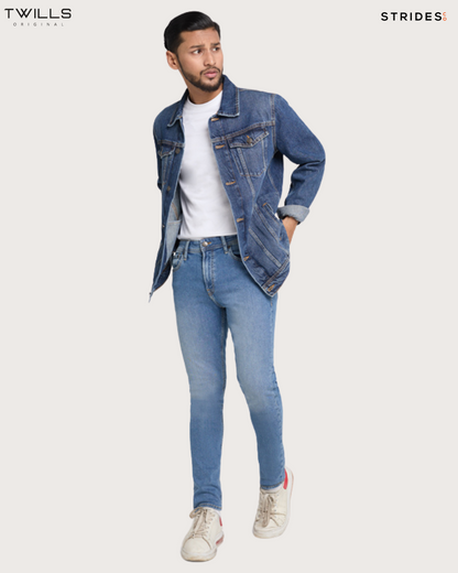 Classic Trucker Denim Jacket - Mid Blue
