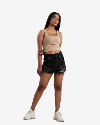 Bonnie Black Denim Shorts