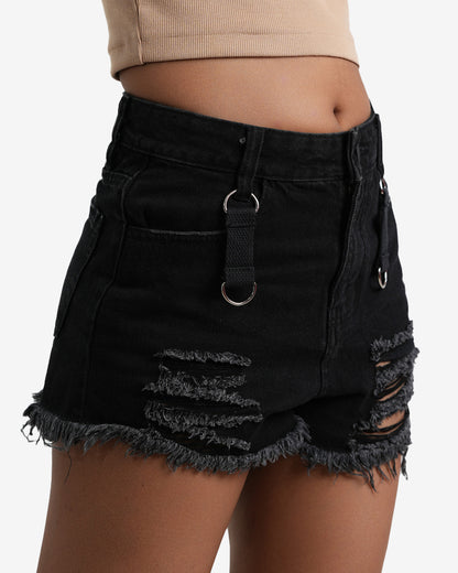 Bonnie Black Denim Shorts