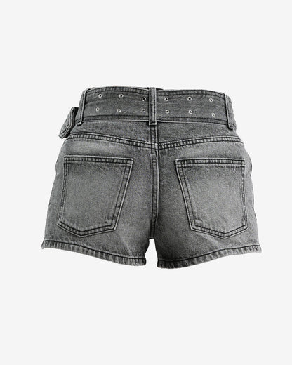Nicky Black Denim Shorts