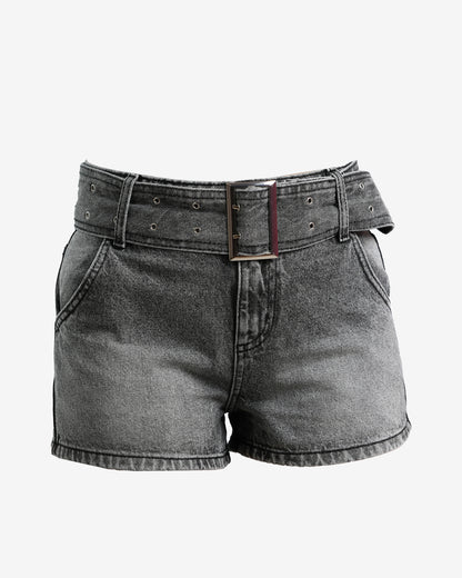 Nicky Black Denim Shorts