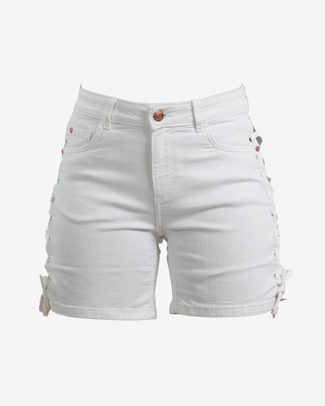 Orky White Denim Shorts