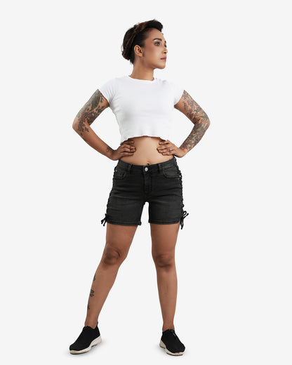 Orky Noire Denim Shorts