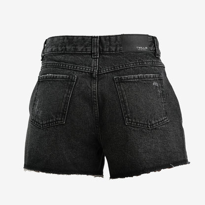 Stacy Black Denim Shorts