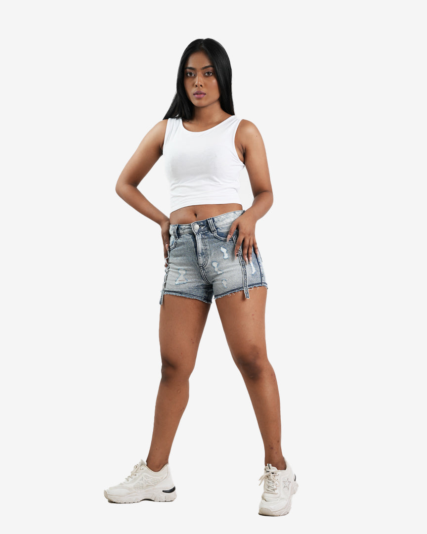 Stacy Blue Denim Shorts
