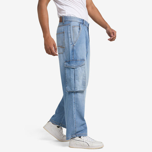 Urban Swagger Denim Cargo – Light Blue