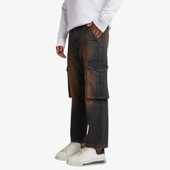 Urban Swagger Brown Denim Cargo Pants