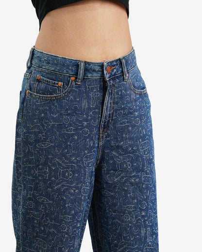 Kris Bohemian Wideleg Jeans