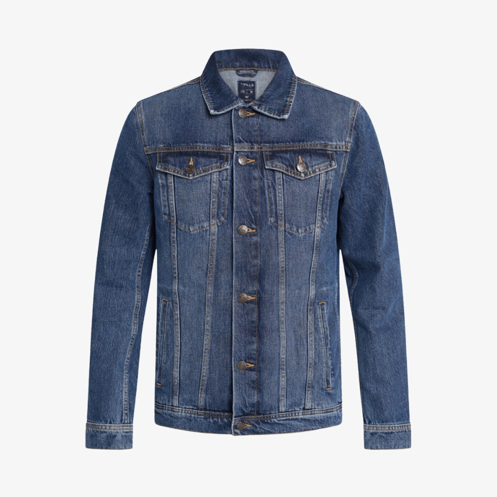 Classic Trucker Denim Jacket - Mid Blue