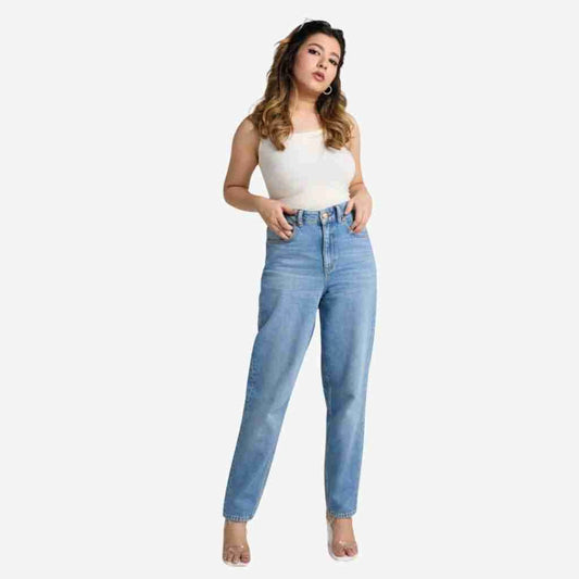 Kylie Mom Light Blue Jeans