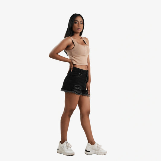 Bonnie Black Denim Shorts