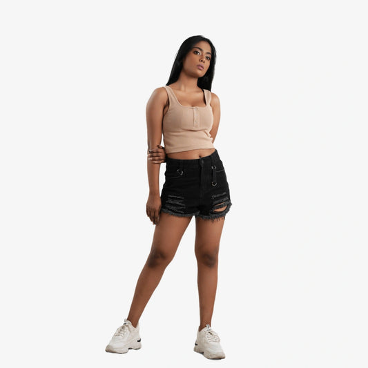 Bonnie Black Denim Shorts