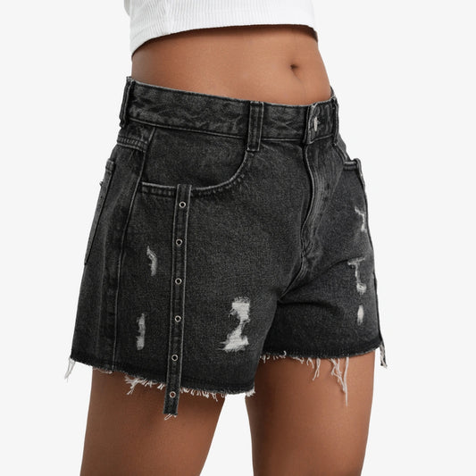 Stacy Black Denim shorts