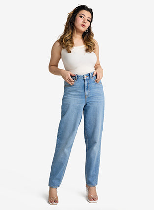 Kylie Light Blue Mom Jeans
