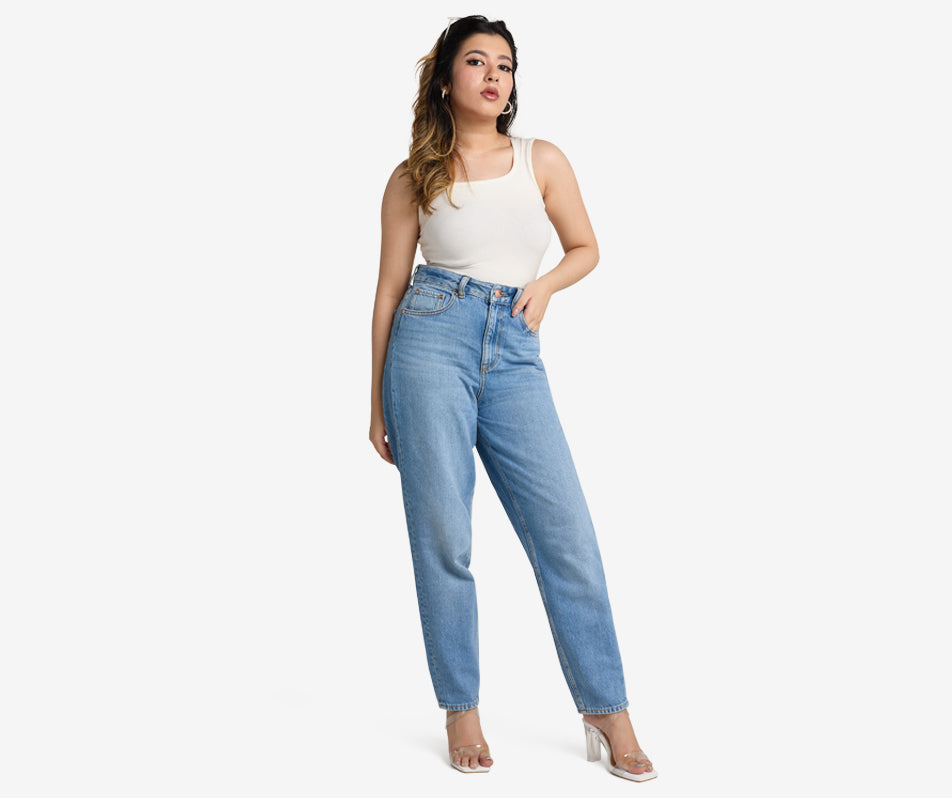 Kylie Light Blue Mom Jeans