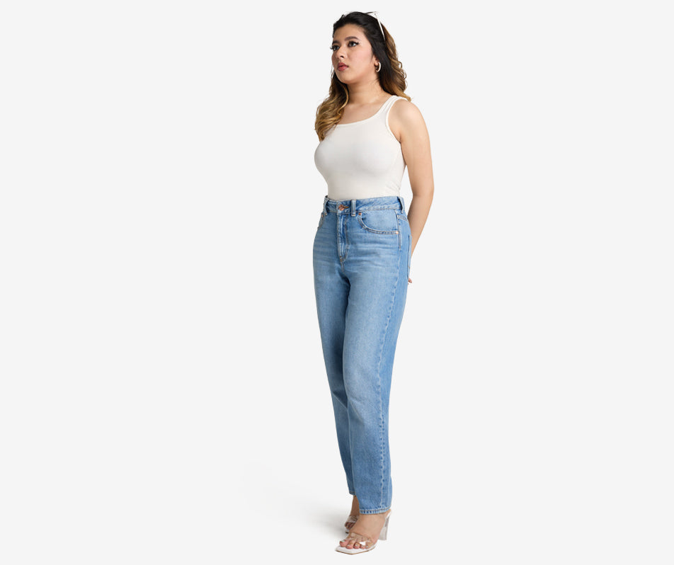 Kylie Light Blue Mom Jeans