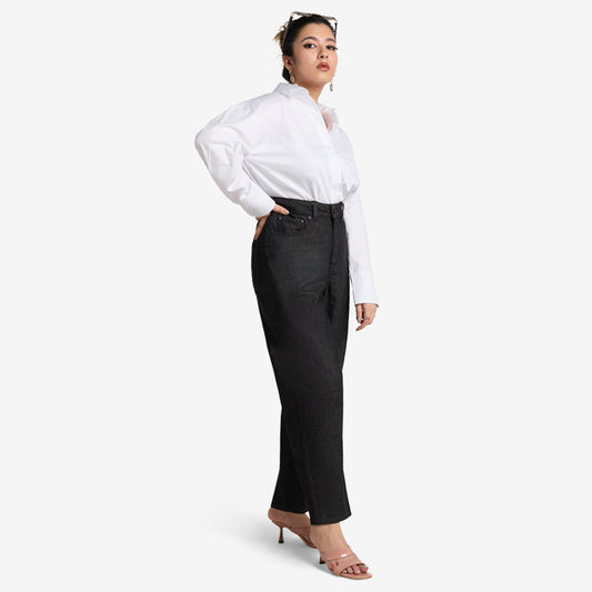 Kylie Graphite Black Mom Jeans