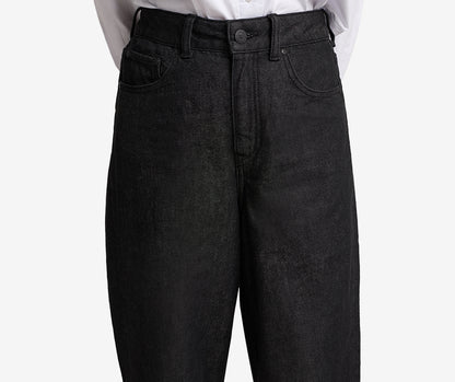 Kylie Graphite Black Mom Jeans