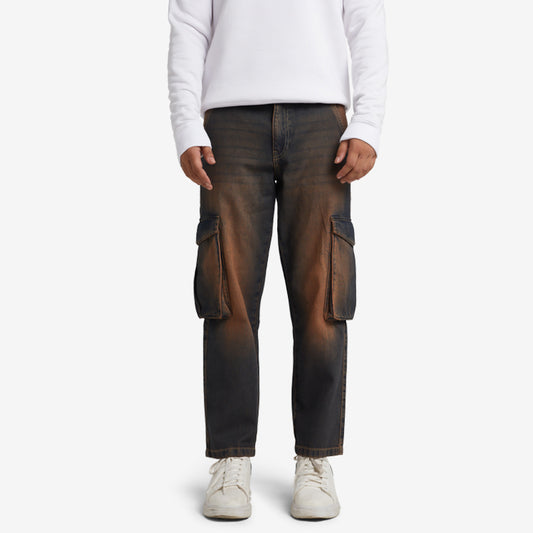 Urban Swagger Brown Denim Cargo Pants